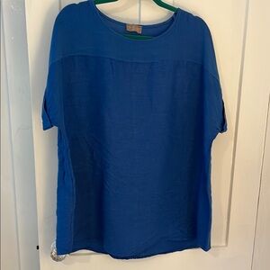 Saiphaus Blue Women's linen Top made in Italy